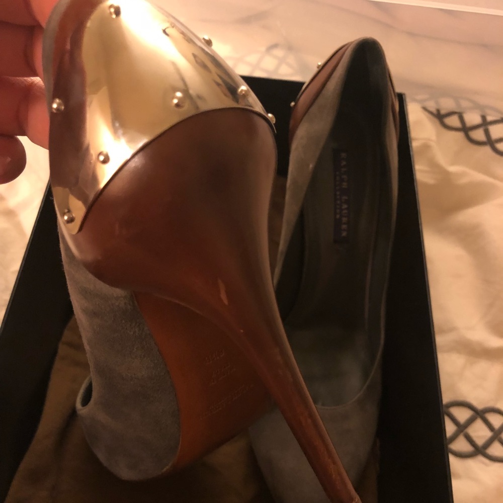 New in box Ralph Lauren Vileene wood heel 8.5